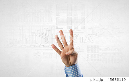 Man gesturing with fingers 45686119