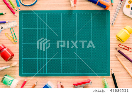 Stationery put on desk Stationery put on desk 45686531