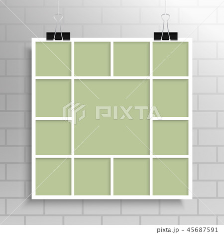 Collage Thirteen Frames for Photo or Illustration. 45687591