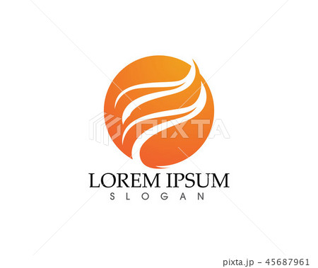 Fire flame nature logo and symbols icons template Fire flame nature logo and symbols icons template 45687961