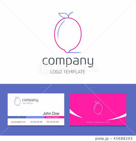Business card design with fruits company logo 45688203