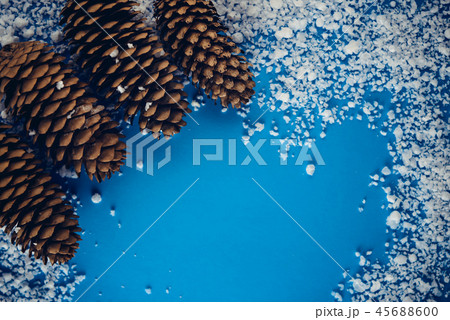 New Year and Christmas concept. Fir cone  45688600