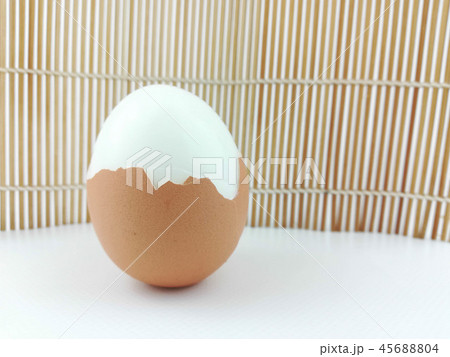 boiled egg on white background boiled egg on white background 45688804