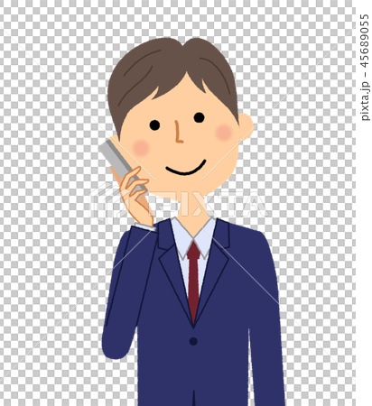 ビジネスマン　電話 45689055