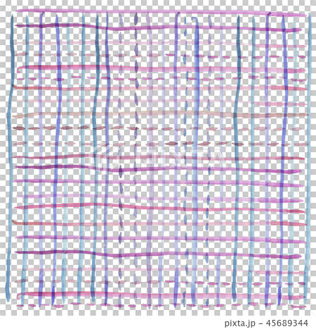 水彩　チェック　ピンク 45689344