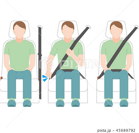 Men doing seat belts - Stock Illustration [45689792] - PIXTA