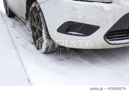 transportation, winter and vehicle concept  45689874