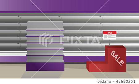 supermarket empty equipment 45690251