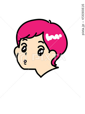 女の子＿ショートカット 45690816