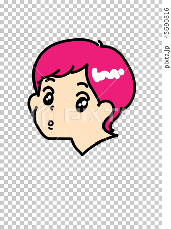 女の子＿ショートカット 45690816