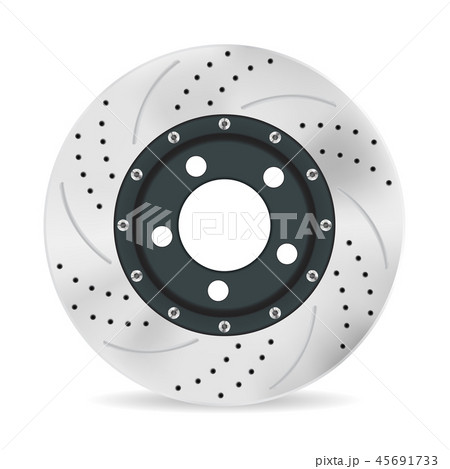 Brake disc. Isolated on white background Brake disc. Isolated on white background 45691733