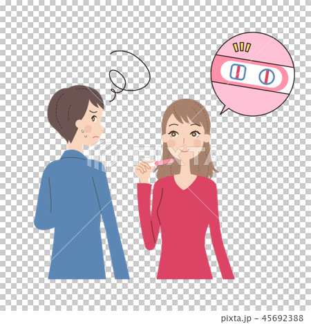 妊娠の報告をする女性。 妊娠の報告をする女性。 45692388