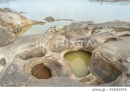 stone landscape, cloud and blue sky 45692935