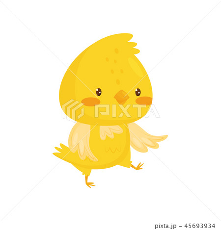 Cute chicken cartoon character vector Illustration on a white background 45693934