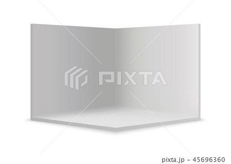 Empty show room with square corner Empty show room with square corner 45696360