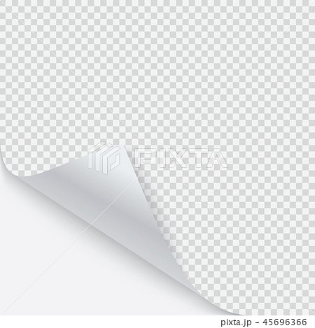 Curled corner of paper with shadow Curled corner of paper with shadow 45696366