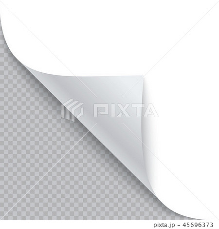 Curled corner of paper with shadow 45696373