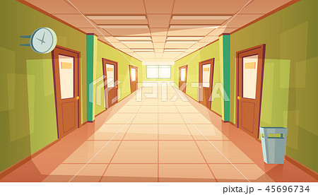 cartoon school or college hallway, university corridor cartoon school or college hallway, university corridor 45696734