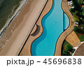 Swimming pool blue color clear water 45696838