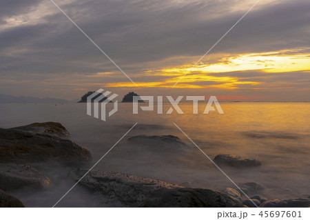 風景 海 夕焼け 45697601