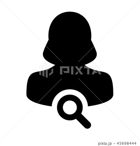 Find person icon vector female user profile avatar 45698444