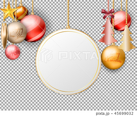 Empty Screen hanging Christmas balls decorations  45699032