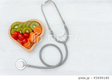 Top view. One single alone red heart love shape   45699180