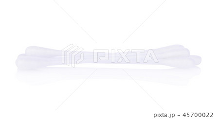 Cotton buds isolated on white background. 45700022