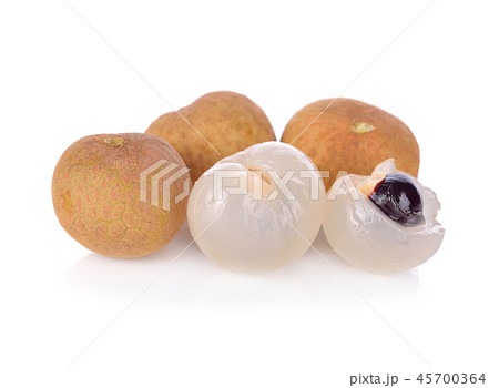 Fresh longan isolated on white background Fresh longan isolated on white background 45700364