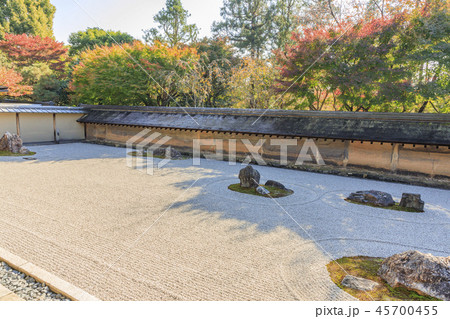 龍安寺 紅葉の写真素材 龍安寺 紅葉の写真素材