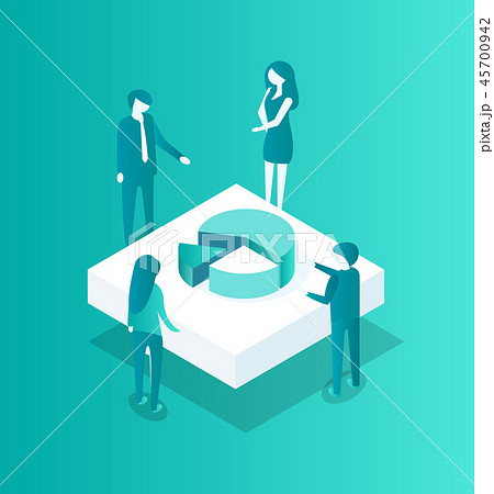 Blockchain Crypto Meeting Icon Vector Illustration 45700942