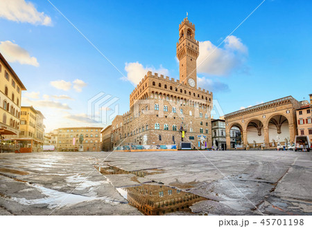 Florence, Italy. Piazza della Signoria square 45701198