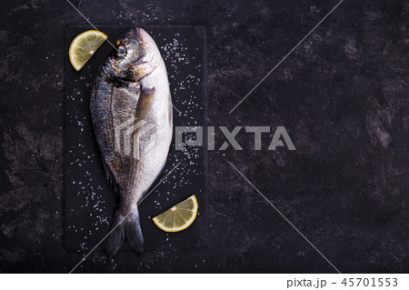 Raw sea bream fish 45701553