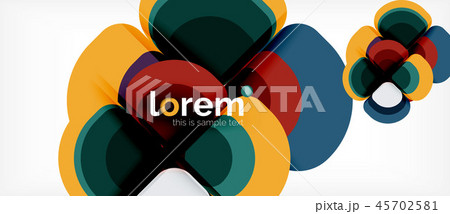 Abstract background - geometric multicolored round shapes composition. Trendy abstract layout 45702581