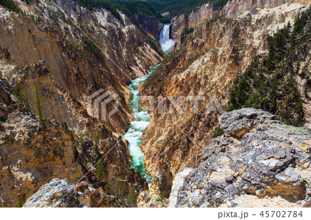 The Lower Falls in Yellowstone National Park The Lower Falls in Yellowstone National Park 45702784