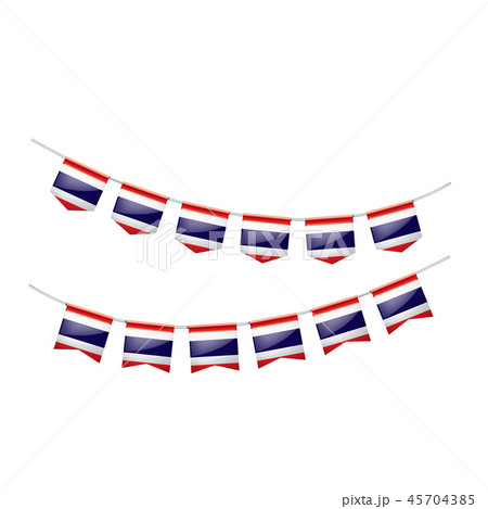 Thailand flag, vector illustration on a white background 45704385