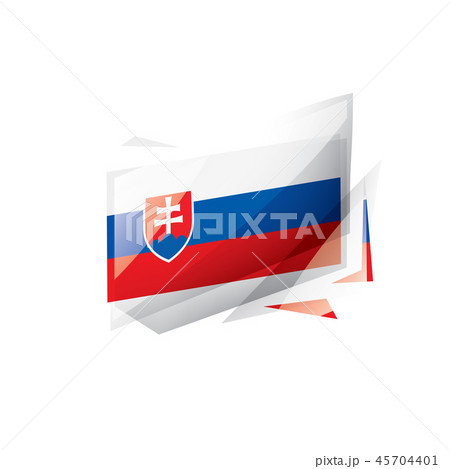Slovakia flag, vector illustration on a white background Slovakia flag, vector illustration on a white background 45704401