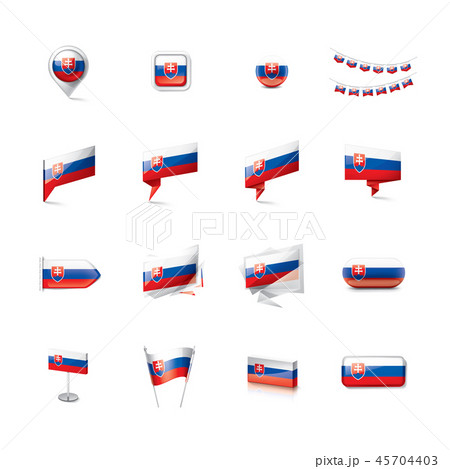 Slovakia flag, vector illustration on a white background 45704403