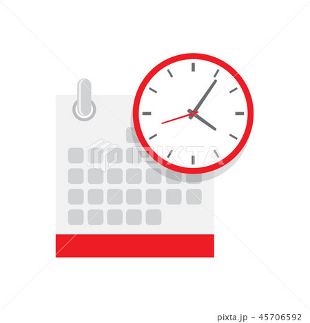 Calendar And Clock Icon Schedule Stock Illustration Calendar And Clock Icon Schedule Stock Illustration