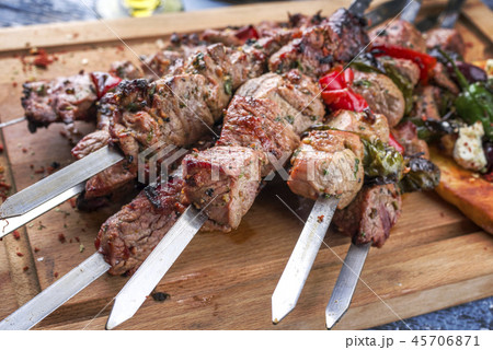 Traditional Shashlik with Salad  45706871