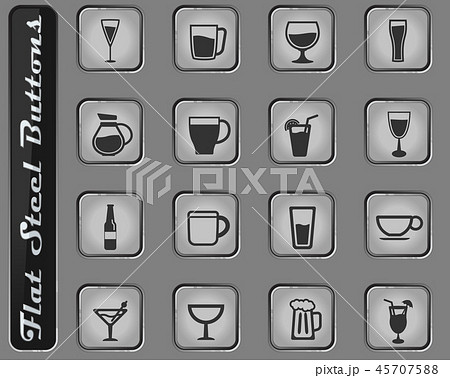 Glasses and cups simply icons Glasses and cups simply icons 45707588