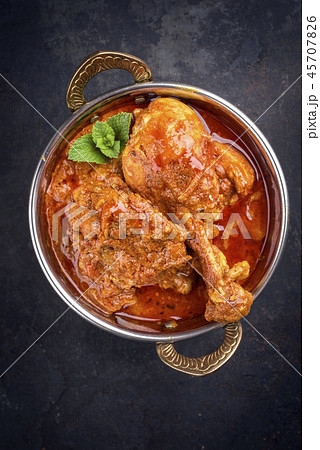 Traditional Indian Chicken Tikka Masala as close-u Traditional Indian Chicken Tikka Masala as close-u 45707826