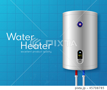 Realistic Electric Water Heater Boiler Poster 45708785