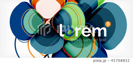 Abstract background - geometric multicolored round shapes composition. Trendy abstract layout Abstract background - geometric multicolored round shapes composition. Trendy abstract layout 45708832