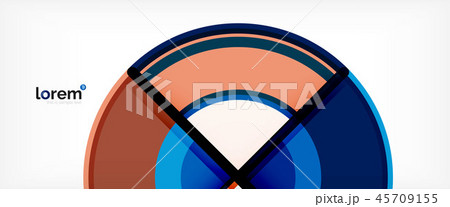 Circle abstract background, bright colorful round geometric shapes Circle abstract background, bright colorful round geometric shapes 45709155