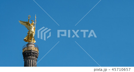 The Golden Statue of Victoria On Top of The Victory Column in Berlin, Germany 45710657