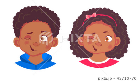 portrait of african boy and girl 45710770