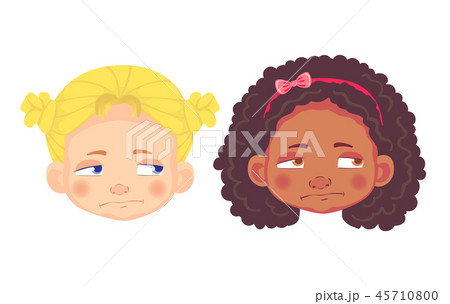 faces of girls character set 45710800