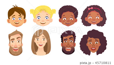 emotions of human face set emotions of human face set 45710811