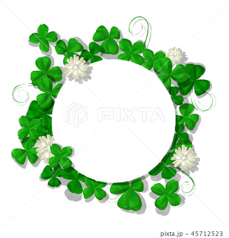 Watercolor clover frame 45712523
